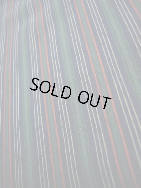 画像8: J1014H Mint  単衣 女性用着物  化繊 ダークな  グリーン(緑), 縞 【中古】 【USED】 【リサイクル】 ★★★★☆ (8)