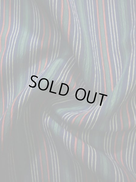 画像10: J1014H Mint  単衣 女性用着物  化繊 ダークな  グリーン(緑), 縞 【中古】 【USED】 【リサイクル】 ★★★★☆ (10)