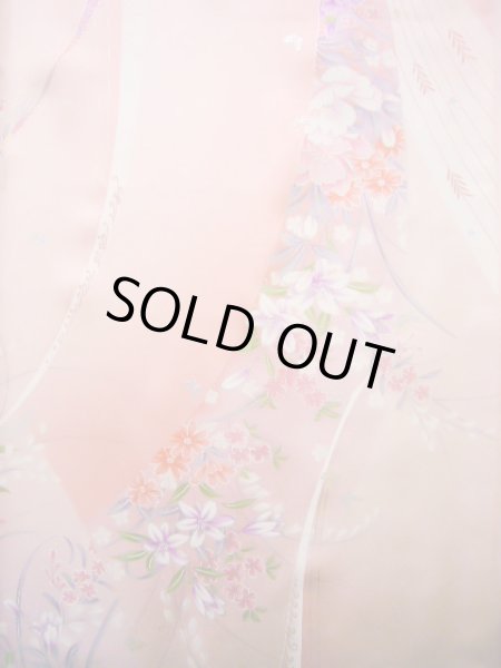 画像6: J1014M Mint  小紋 女性用着物  シルク（正絹） 甘い  ピンク, 花 【中古】 【USED】 【リサイクル】 ★★★★☆ (6)