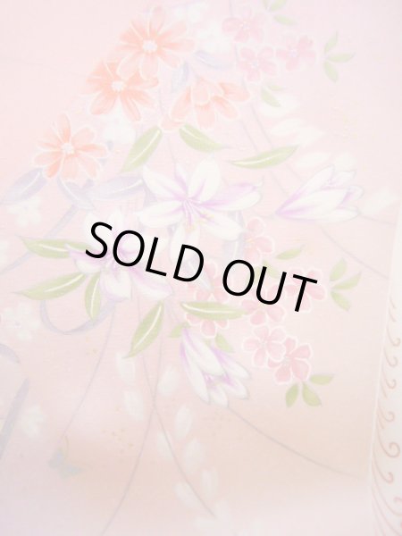 画像7: J1014M Mint  小紋 女性用着物  シルク（正絹） 甘い  ピンク, 花 【中古】 【USED】 【リサイクル】 ★★★★☆ (7)