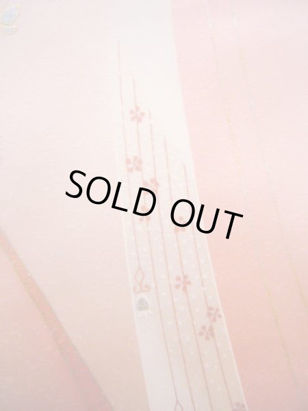 画像10: J1014M Mint  小紋 女性用着物  シルク（正絹） 甘い  ピンク, 花 【中古】 【USED】 【リサイクル】 ★★★★☆ (10)