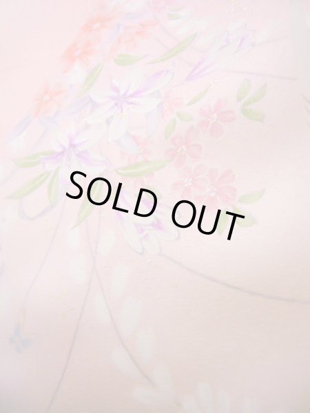 画像12: J1014M Mint  小紋 女性用着物  シルク（正絹） 甘い  ピンク, 花 【中古】 【USED】 【リサイクル】 ★★★★☆ (12)