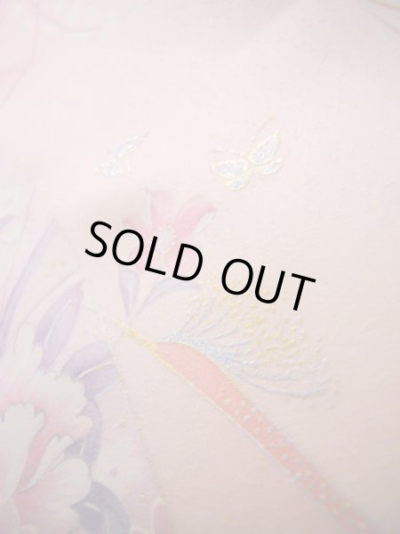 画像14: J1014M Mint  小紋 女性用着物  シルク（正絹） 甘い  ピンク, 花 【中古】 【USED】 【リサイクル】 ★★★★☆ (14)