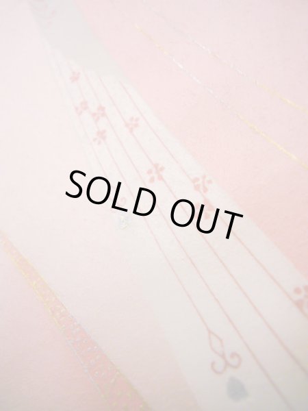 画像15: J1014M Mint  小紋 女性用着物  シルク（正絹） 甘い  ピンク, 花 【中古】 【USED】 【リサイクル】 ★★★★☆ (15)