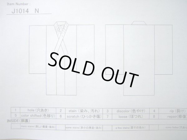 画像18: J1014N  小紋 女性用着物  シルク(正絹) 淡い  水色, ぼたん 【中古】 【USED】 【リサイクル】 ★★★★☆ (18)