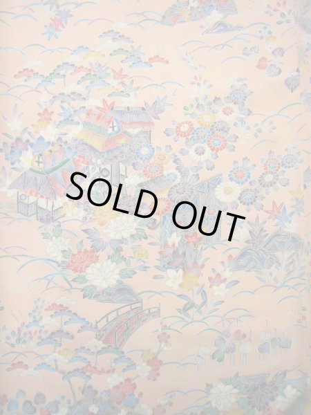 画像4: J1014P Mint  小紋 女性用着物  シルク（正絹） 淡い  ピンク, ぼたん 【中古】 【USED】 【リサイクル】 ★★★★★ (4)