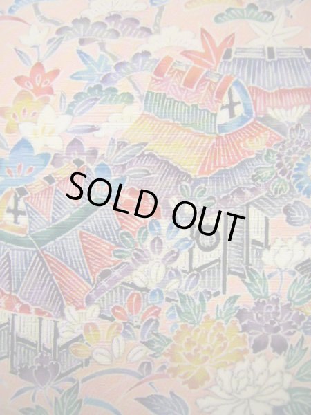 画像6: J1014P Mint  小紋 女性用着物  シルク（正絹） 淡い  ピンク, ぼたん 【中古】 【USED】 【リサイクル】 ★★★★★ (6)