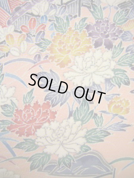 画像8: J1014P Mint  小紋 女性用着物  シルク（正絹） 淡い  ピンク, ぼたん 【中古】 【USED】 【リサイクル】 ★★★★★ (8)