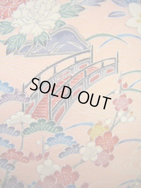 画像10: J1014P Mint  小紋 女性用着物  シルク（正絹） 淡い  ピンク, ぼたん 【中古】 【USED】 【リサイクル】 ★★★★★ (10)