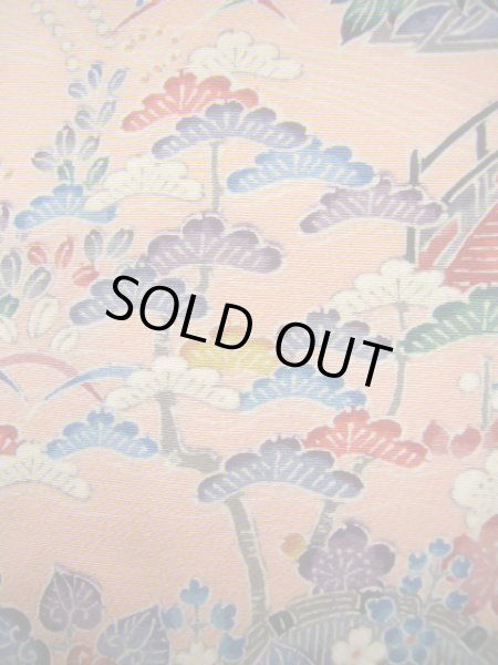 画像11: J1014P Mint  小紋 女性用着物  シルク（正絹） 淡い  ピンク, ぼたん 【中古】 【USED】 【リサイクル】 ★★★★★ (11)