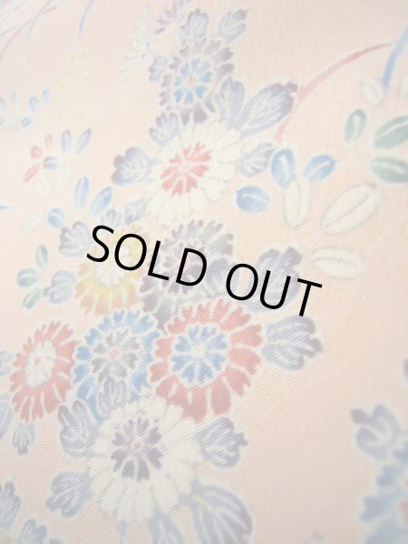 画像16: J1014P Mint  小紋 女性用着物  シルク（正絹） 淡い  ピンク, ぼたん 【中古】 【USED】 【リサイクル】 ★★★★★ (16)