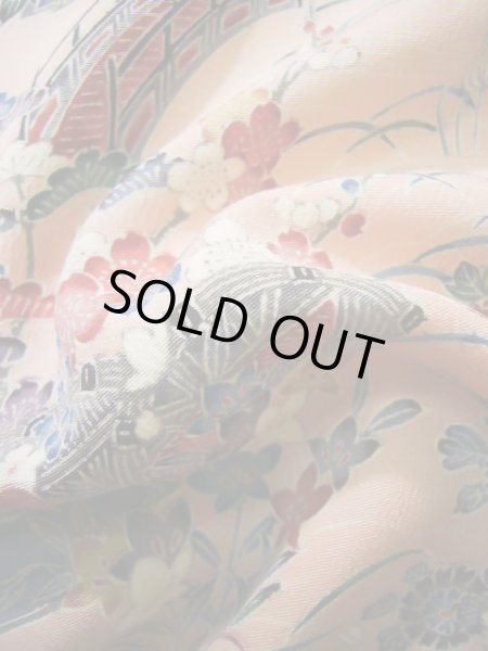 画像20: J1014P Mint  小紋 女性用着物  シルク（正絹） 淡い  ピンク, ぼたん 【中古】 【USED】 【リサイクル】 ★★★★★ (20)