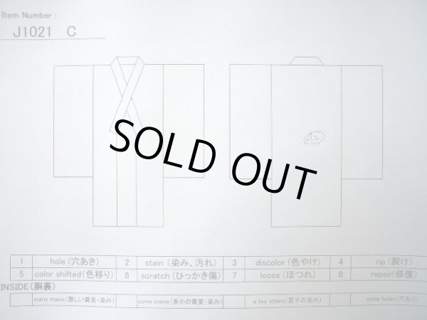画像14: J1021C  小紋 女性用着物  化繊 淡い 薄い 黄緑色, 花 【中古】 【USED】 【リサイクル】 ★★★★☆ (14)