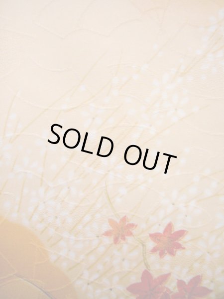 画像9: J1021G  小紋 女性用着物  化繊 淡い 薄い コーラル, ぼたん 【中古】 【USED】 【リサイクル】 ★★★★☆ (9)