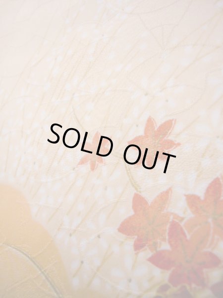 画像13: J1021G  小紋 女性用着物  化繊 淡い 薄い コーラル, ぼたん 【中古】 【USED】 【リサイクル】 ★★★★☆ (13)