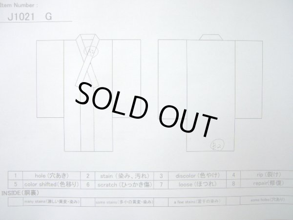 画像16: J1021G  小紋 女性用着物  化繊 淡い 薄い コーラル, ぼたん 【中古】 【USED】 【リサイクル】 ★★★★☆ (16)