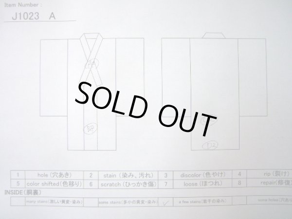 画像13: J1023A  大島紬 女性用着物 縦横絣 シルク（正絹）   黒, 笹 【中古】 【USED】 【リサイクル】 ★★☆☆☆ (13)