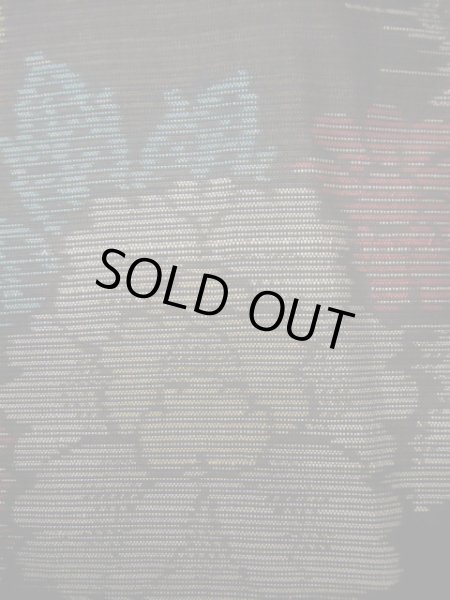 画像8: J1023B  大島紬 女性用着物 横双 シルク（正絹） 深い  ブラウン（茶色）, 花 【中古】 【USED】 【リサイクル】 ★★★☆☆ (8)