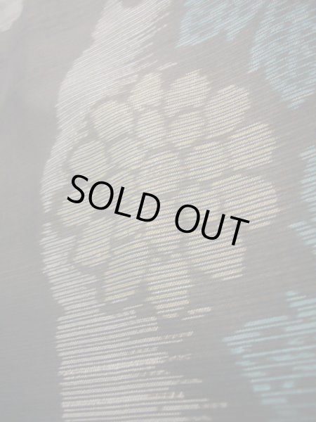 画像10: J1023B  大島紬 女性用着物 横双 シルク（正絹） 深い  ブラウン（茶色）, 花 【中古】 【USED】 【リサイクル】 ★★★☆☆ (10)