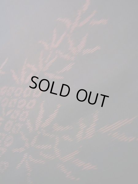 画像12: J1023M  大島紬 女性用着物  シルク(正絹) 赤みのある  黒, 笹 【中古】 【USED】 【リサイクル】 ★★★☆☆ (12)