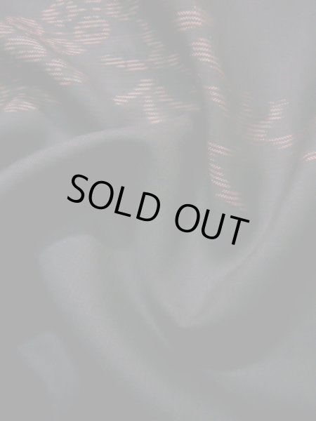 画像14: J1023M  大島紬 女性用着物  シルク(正絹) 赤みのある  黒, 笹 【中古】 【USED】 【リサイクル】 ★★★☆☆ (14)