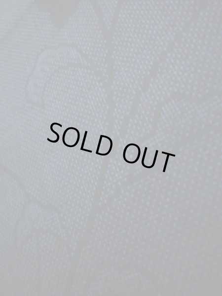 画像10: J1023P Mint  大島紬 女性用着物 縦横絣 シルク(正絹) 深い ヘザー(杢) ネイビー(紺), 花 【中古】 【USED】 【リサイクル】 ★★★★★ (10)