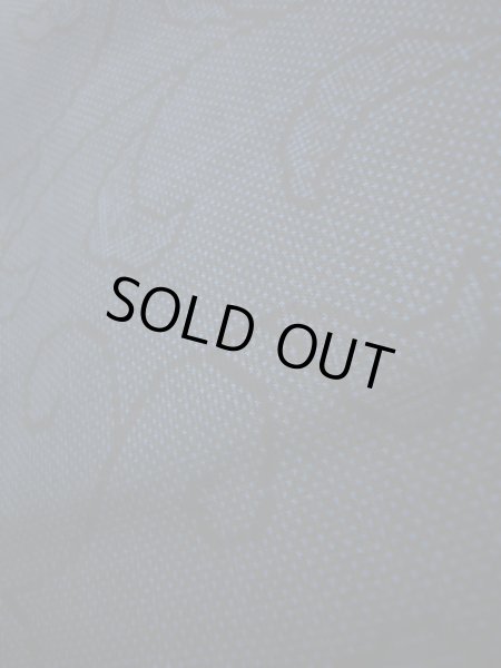 画像11: J1023P Mint  大島紬 女性用着物 縦横絣 シルク(正絹) 深い ヘザー(杢) ネイビー(紺), 花 【中古】 【USED】 【リサイクル】 ★★★★★ (11)