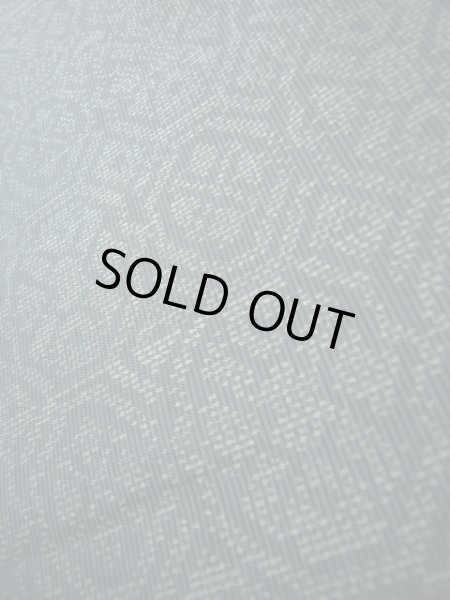 画像8: J1023S  大島紬 女性用着物 縦横絣 シルク(正絹) ヘザー(杢)  グリーン(緑), 幾何学模様 【中古】 【USED】 【リサイクル】 ★☆☆☆☆ (8)