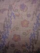 画像6: J1023W  大島紬 女性用着物 縦横絣 シルク（正絹） ヘザー（杢） 紫がかった グレー（灰色）, 花 【中古】 【USED】 【リサイクル】 ★★☆☆☆ (6)