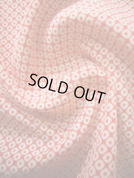 画像9: J1104D  子供用 女性用着物  化繊   赤, かのこ 【中古】 【USED】 【リサイクル】 ★★★☆☆ (9)