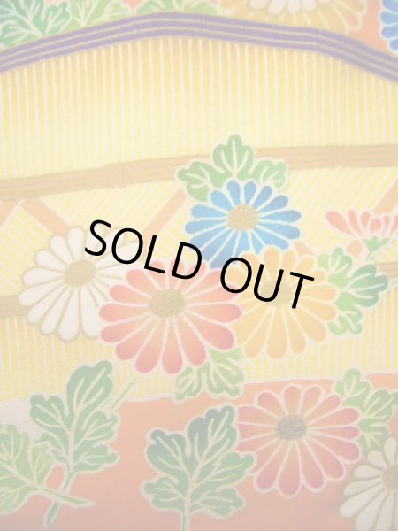 画像9: J1104G  子供用 女性用着物  化繊 淡い 薄い コーラル, ぼたん 【中古】 【USED】 【リサイクル】 ★★★★☆ (9)