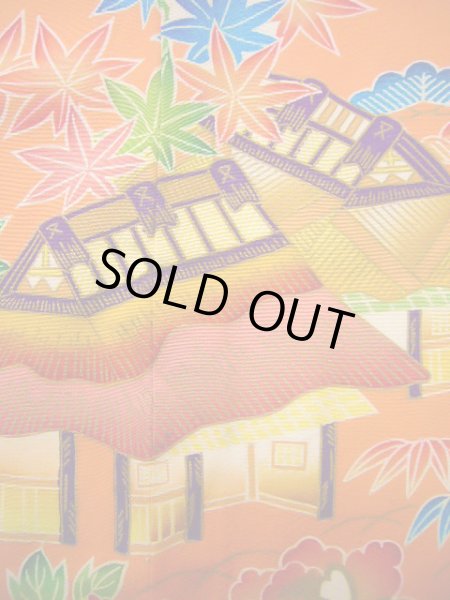 画像10: J1104G  子供用 女性用着物  化繊 淡い 薄い コーラル, ぼたん 【中古】 【USED】 【リサイクル】 ★★★★☆ (10)