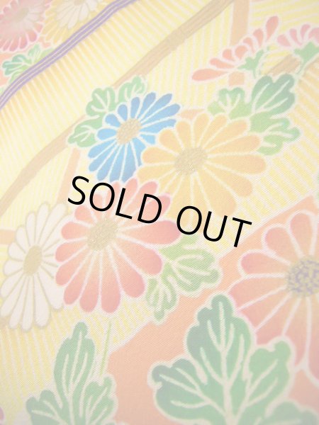 画像16: J1104G  子供用 女性用着物  化繊 淡い 薄い コーラル, ぼたん 【中古】 【USED】 【リサイクル】 ★★★★☆ (16)