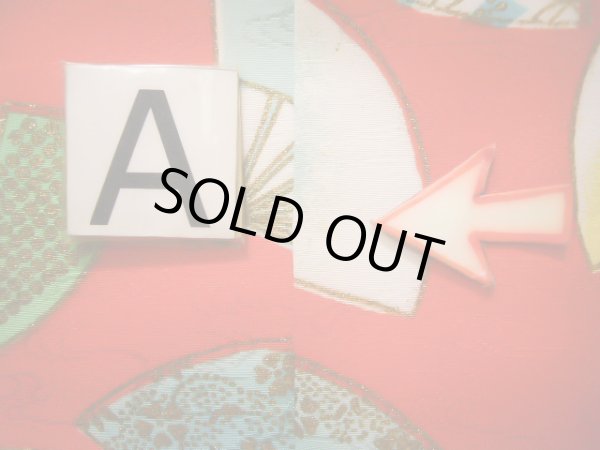 画像17: J1104L  子供用 女性用着物  化繊   朱赤, 菊 【中古】 【USED】 【リサイクル】 ★★★☆☆ (17)