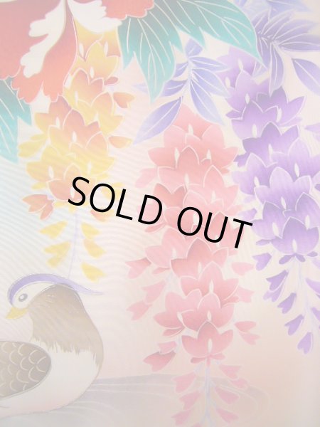 画像11: J1104R  子供用 女性用着物  シルク(正絹) 淡い 薄い ピンク, ぼたん 【中古】 【USED】 【リサイクル】 ★★★☆☆ (11)