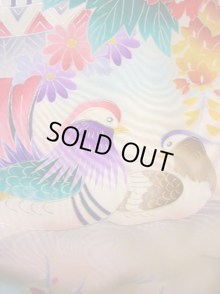 画像12: J1104R  子供用 女性用着物  シルク(正絹) 淡い 薄い ピンク, ぼたん 【中古】 【USED】 【リサイクル】 ★★★☆☆ (12)