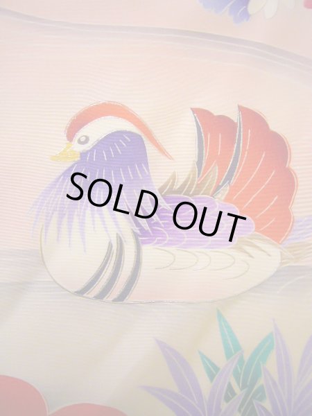 画像14: J1104R  子供用 女性用着物  シルク(正絹) 淡い 薄い ピンク, ぼたん 【中古】 【USED】 【リサイクル】 ★★★☆☆ (14)