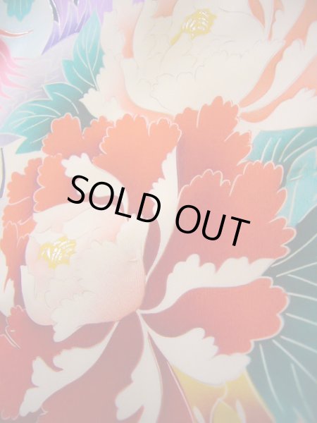 画像18: J1104R  子供用 女性用着物  シルク(正絹) 淡い 薄い ピンク, ぼたん 【中古】 【USED】 【リサイクル】 ★★★☆☆ (18)