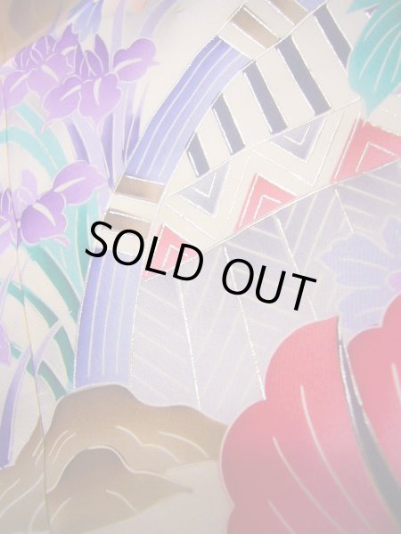 画像19: J1104R  子供用 女性用着物  シルク(正絹) 淡い 薄い ピンク, ぼたん 【中古】 【USED】 【リサイクル】 ★★★☆☆ (19)