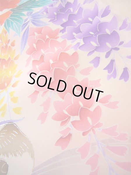 画像20: J1104R  子供用 女性用着物  シルク(正絹) 淡い 薄い ピンク, ぼたん 【中古】 【USED】 【リサイクル】 ★★★☆☆ (20)