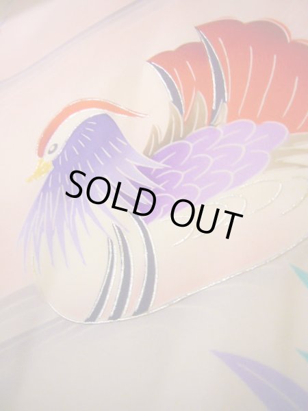 画像23: J1104R  子供用 女性用着物  シルク(正絹) 淡い 薄い ピンク, ぼたん 【中古】 【USED】 【リサイクル】 ★★★☆☆ (23)