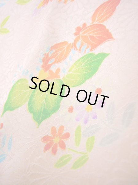 画像14: J1104T  子供用 女性用着物 毬柄 シルク(正絹) 淡い 薄い ピンク, 花 【中古】 【USED】 【リサイクル】 ★★☆☆☆ (14)