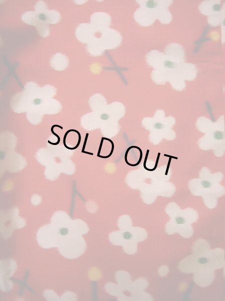 画像3: J1104X  子供用 女性用着物 J1104Yとセット シルク(正絹)   赤, 花 【中古】 【USED】 【リサイクル】 ★★☆☆☆ (3)