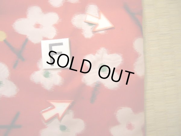 画像21: J1104X  子供用 女性用着物 J1104Yとセット シルク(正絹)   赤, 花 【中古】 【USED】 【リサイクル】 ★★☆☆☆ (21)