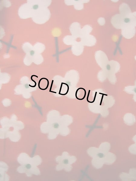 画像4: J1104Y  子供用 女性用着物 J1104Xとセット シルク（正絹）   赤, 花 【中古】 【USED】 【リサイクル】 ★★☆☆☆ (4)