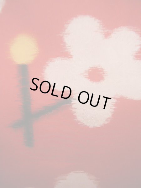 画像6: J1104Y  子供用 女性用着物 J1104Xとセット シルク（正絹）   赤, 花 【中古】 【USED】 【リサイクル】 ★★☆☆☆ (6)