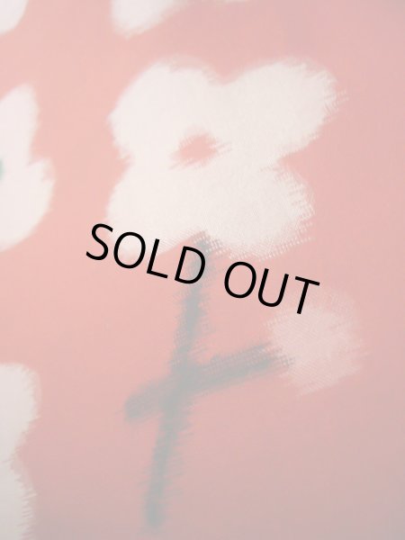 画像10: J1104Y  子供用 女性用着物 J1104Xとセット シルク（正絹）   赤, 花 【中古】 【USED】 【リサイクル】 ★★☆☆☆ (10)