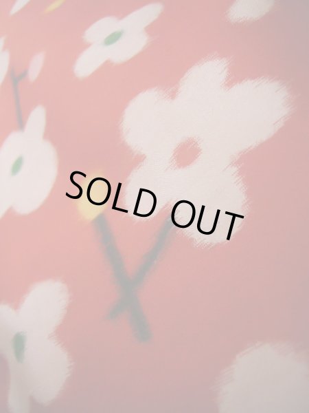 画像12: J1104Y  子供用 女性用着物 J1104Xとセット シルク（正絹）   赤, 花 【中古】 【USED】 【リサイクル】 ★★☆☆☆ (12)