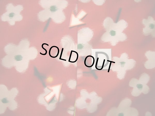 画像19: J1104Y  子供用 女性用着物 J1104Xとセット シルク（正絹）   赤, 花 【中古】 【USED】 【リサイクル】 ★★☆☆☆ (19)