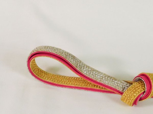 画像2: J1107XR 帯締め 平組 女性用着物 シルク(正絹)   マルチカラー    【中古】 【USED】 【リサイクル】 ★★★★☆ (2)